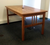 Standing Desk -- solid oak, fixed height, commissioned by the University at Buffalo School of Law