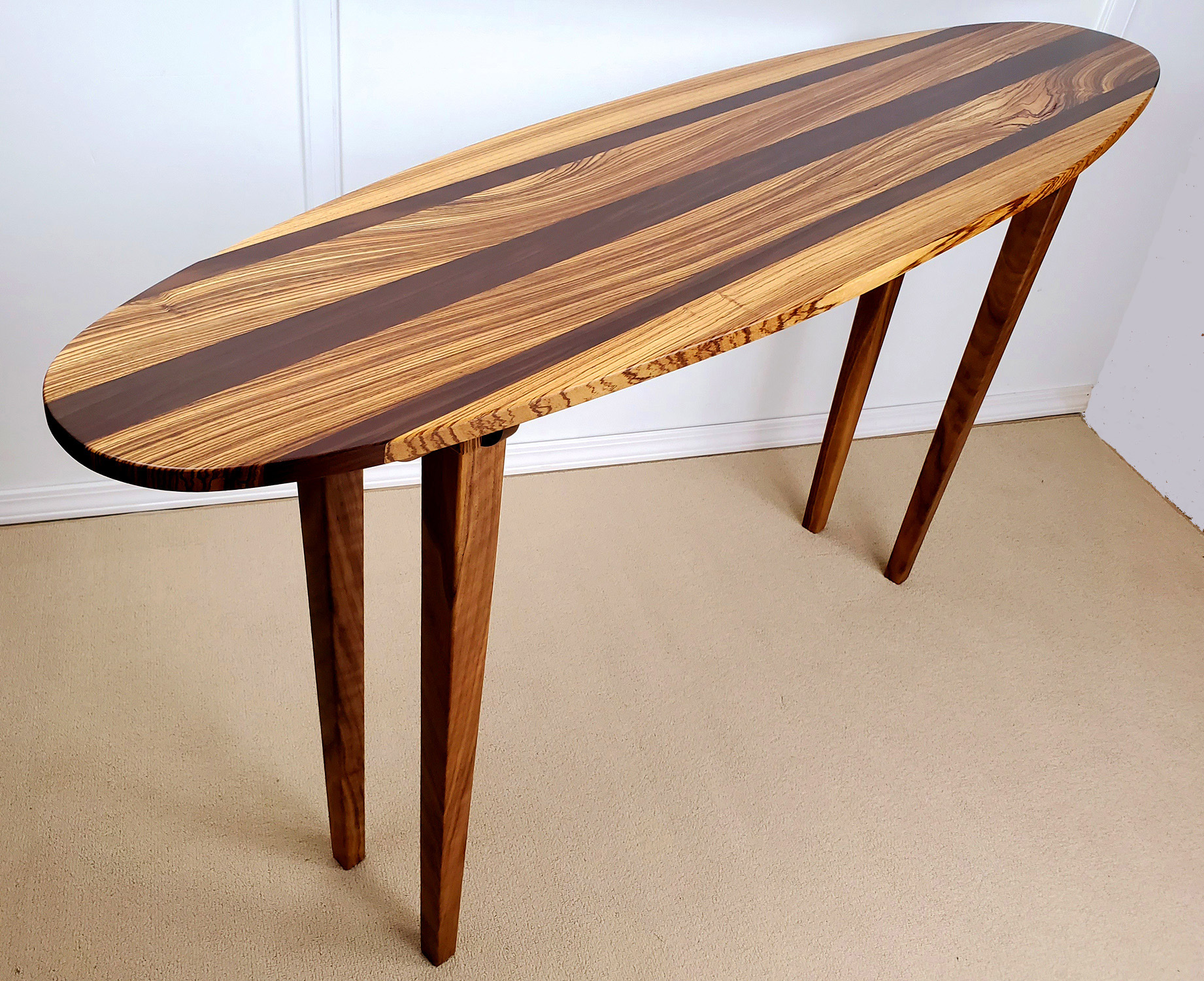 Zebrawood Malibu Console Table