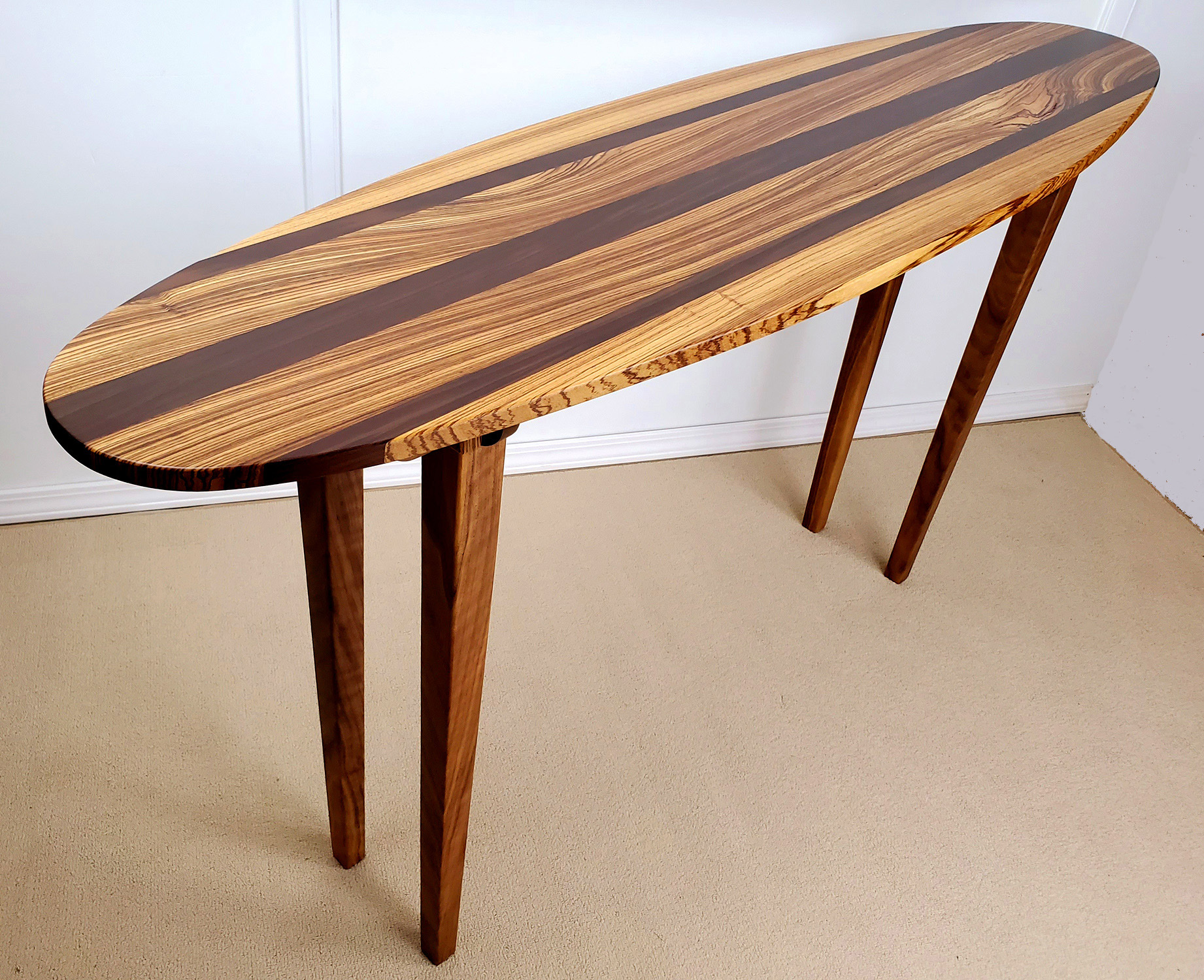 Zebrawood Malibu Console Table